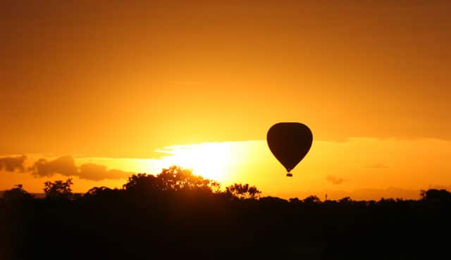 Luftballon en smuk sommeraften