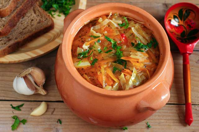 En grøntsagssuppe er særligt populær hos kvinderne