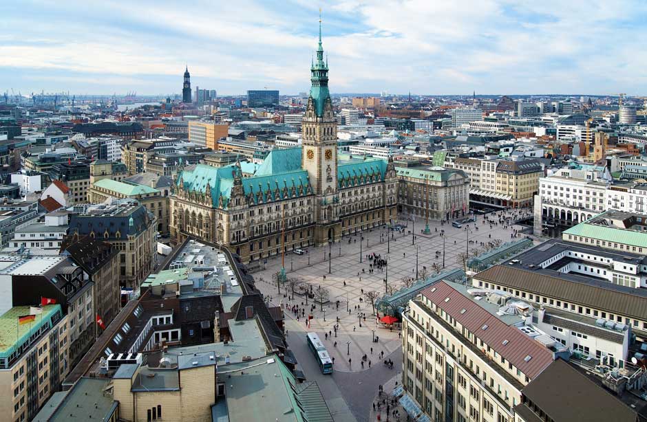 Udsigt over Hamburg