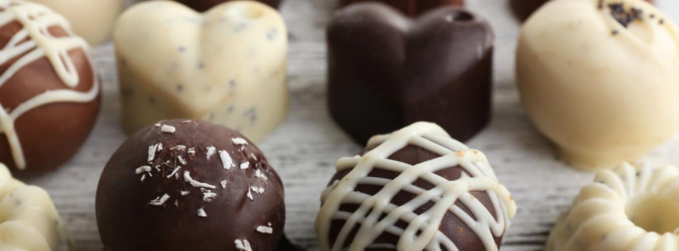 Chokolade på bord, til chokoladekursus